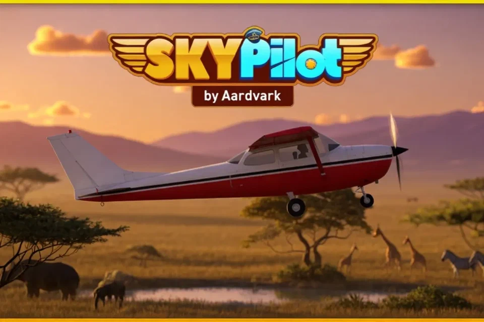 SkyPilot red-plane game illustration